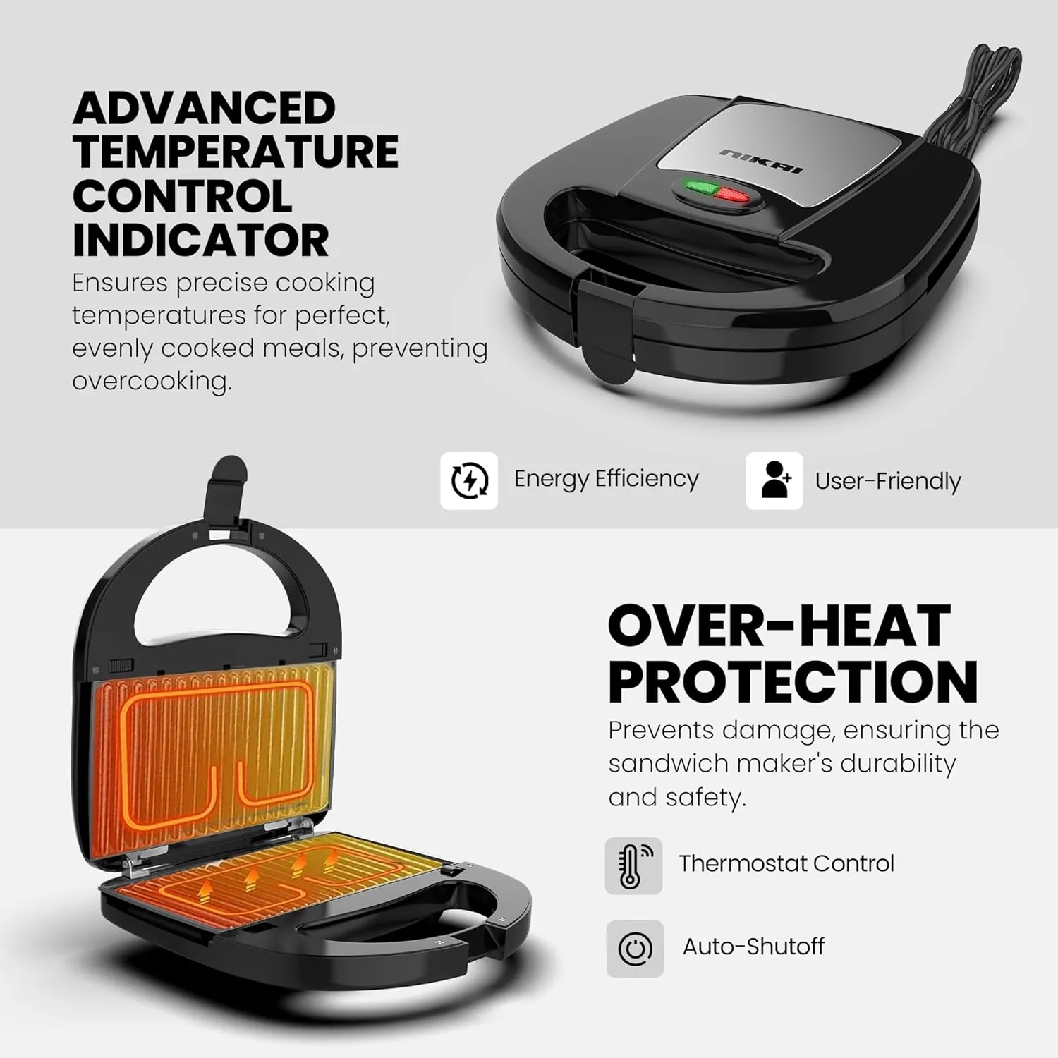 1 7-in-1 Multi Snack Maker 750W | Sandwich, Waffle, Donut & Grill Plates | Non-Stick | Removable Plates | Easy Cleaning - Image 1