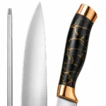 9-Piece Kitchen Knife Set with Rotating Stand | German Stainless Steel Blades | Ergonomic Handles | Built-in Sharpener | Premium Design - Image 2