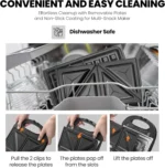 7-in-1 Multi Snack Maker 750W | Sandwich, Waffle, Donut & Grill Plates | Non-Stick | Removable Plates | Easy Cleaning - Image 2