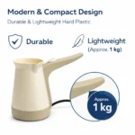 Electric Turkish Coffee Maker 0.4L 1000W | Compact & Lightweight | Auto Power Off | Easy One-Button Operation | Turkish Coffee Pot - Image 3