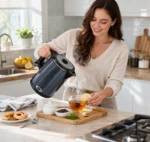 Electric Kettle 1.8L 1500W Fast Boil Stainless Steel | Auto Shut-Off & Boil-Dry Protection | 360° Rotating Base | Cord Storage | Modern Kitchen Kettle - Image 7