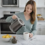 Electric Kettle 1.8L 1500W Fast Boil Stainless Steel | Auto Shut-Off & Boil-Dry Protection | 360° Rotating Base | Cord Storage | Modern Kitchen Kettle - Image 6