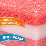 Cleaning Scouring Sponges 5 PCS | Dual Layer Kitchen Sponge | Heavy Duty Scrub + Soft Foam | Multi-Purpose Cleaning - Image 6